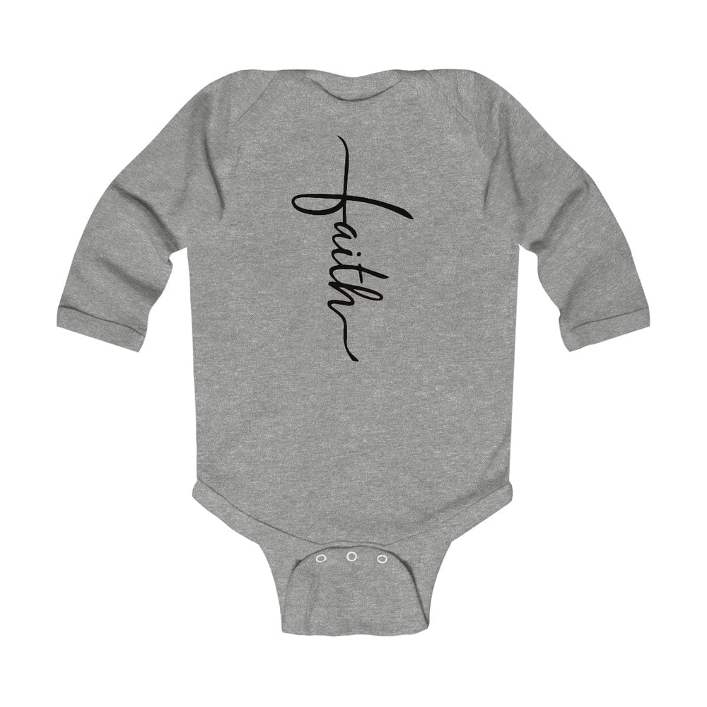 Infant Long Sleeve Bodysuit Faith Christian Inspiration - Childrens | Infant