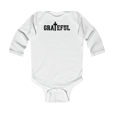 Infant Long Sleeve Bodysuit Grateful Christian Inspiration Affirmation