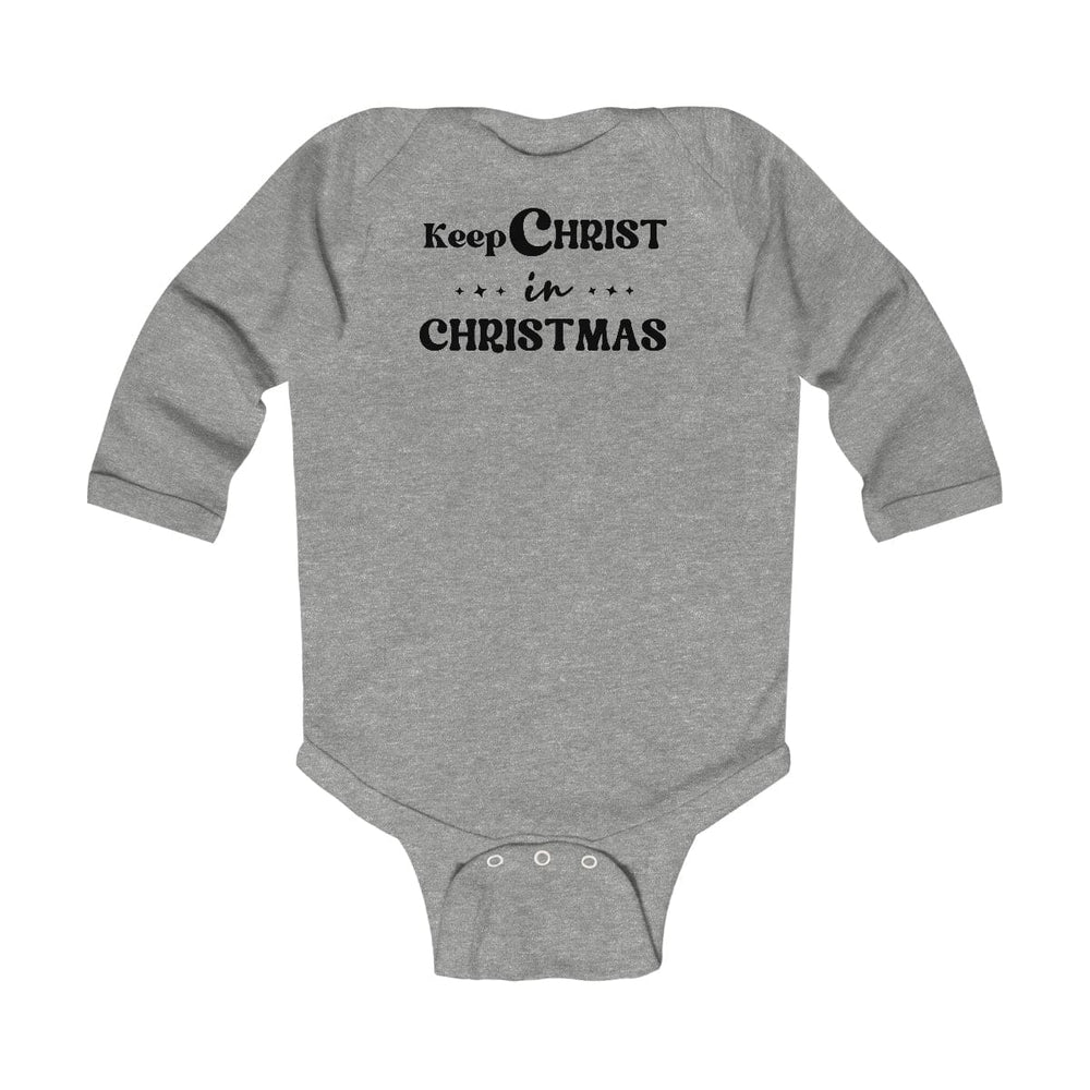 Infant Long Sleeve Bodysuit Keep Christ In Christmas Inspiration - Childrens