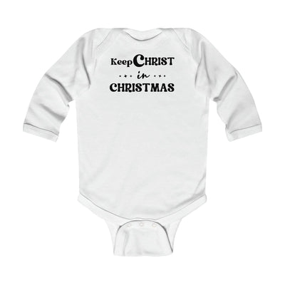 Infant Long Sleeve Bodysuit Keep Christ In Christmas Inspiration - Childrens
