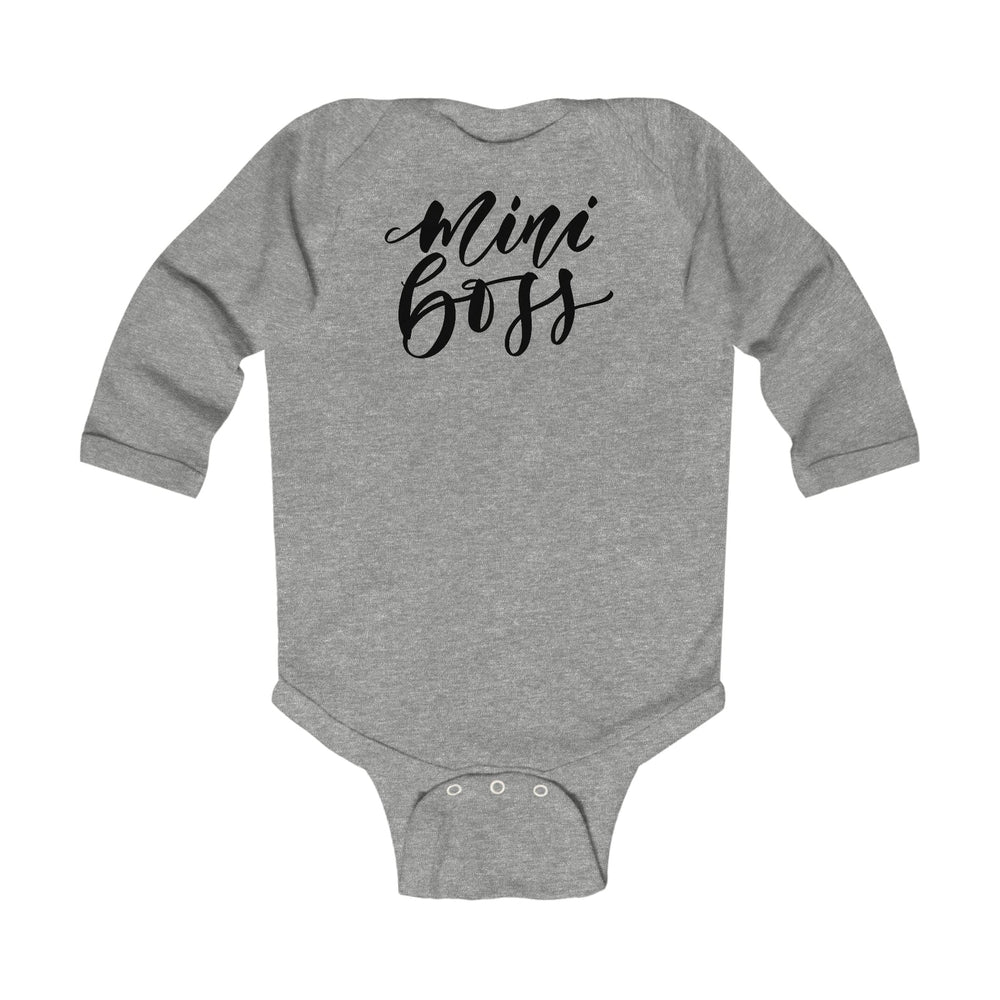 Infant Long Sleeve Bodysuit Mini Boss Print - Childrens | Infant | T-Shirts