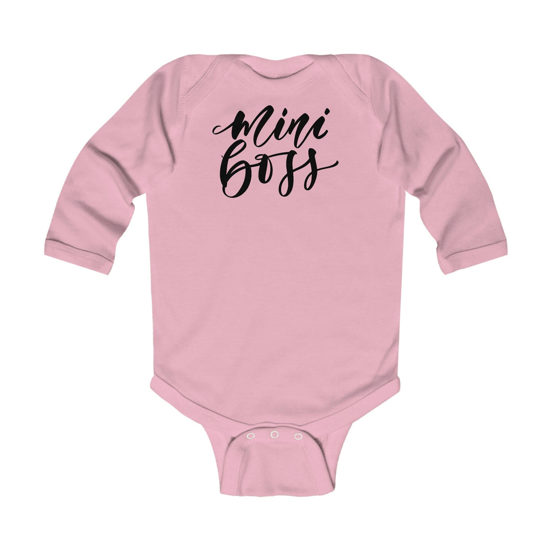 Infant Long Sleeve Bodysuit Mini Boss Print - Childrens | Infant | T-Shirts