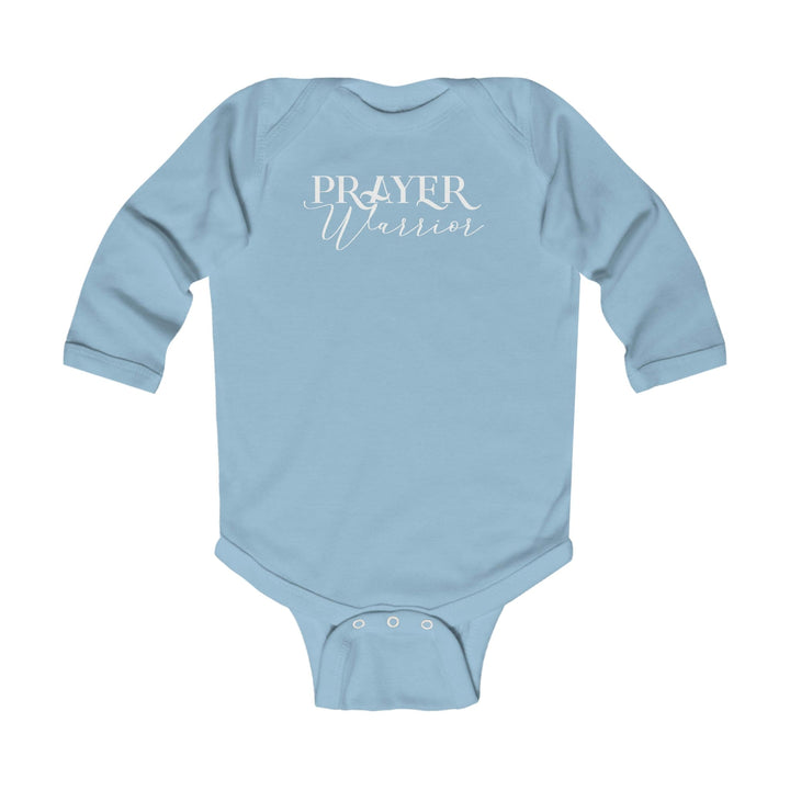 Infant Long Sleeve Bodysuit Prayer Warrior Christian Inspiration - Childrens