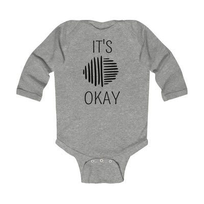 Infant Long Sleeve Bodysuit Say It Soul Its Okay Black Line Art Positive