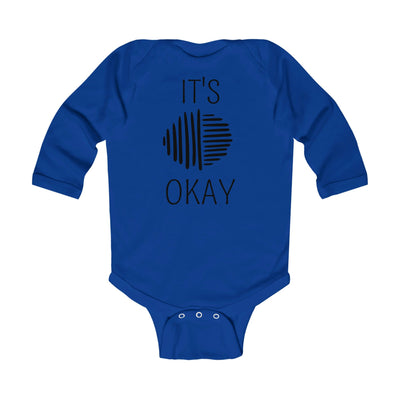Infant Long Sleeve Bodysuit Say It Soul Its Okay Black Line Art Positive