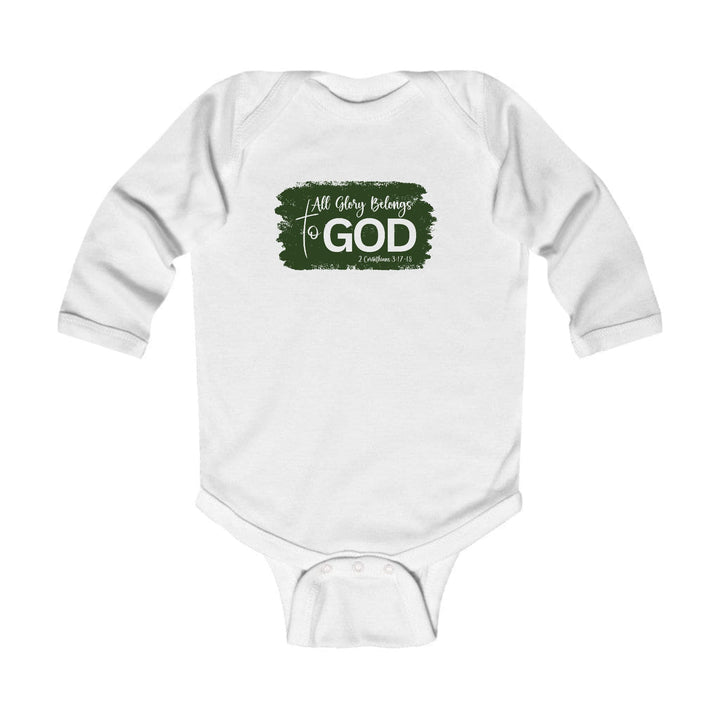 Infant Long Sleeve Graphic T-shirt All Glory Belongs to God Dark - Childrens