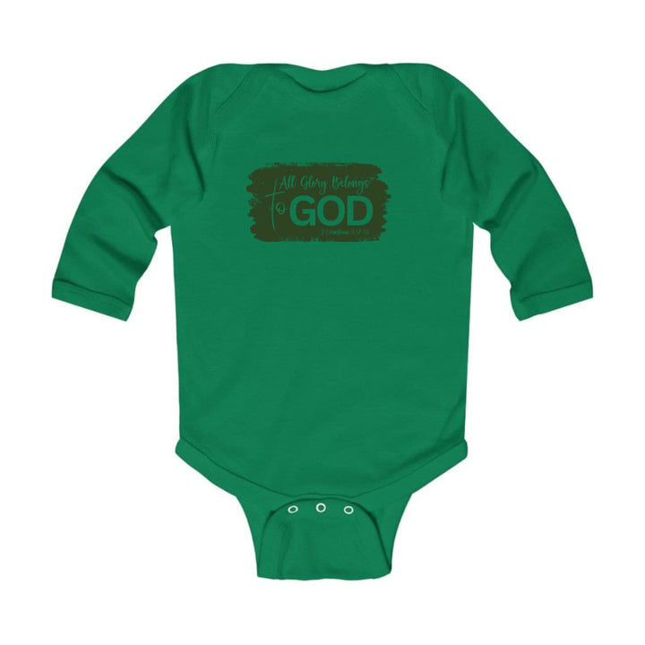 Infant Long Sleeve Graphic T-shirt All Glory Belongs to God Dark - Childrens