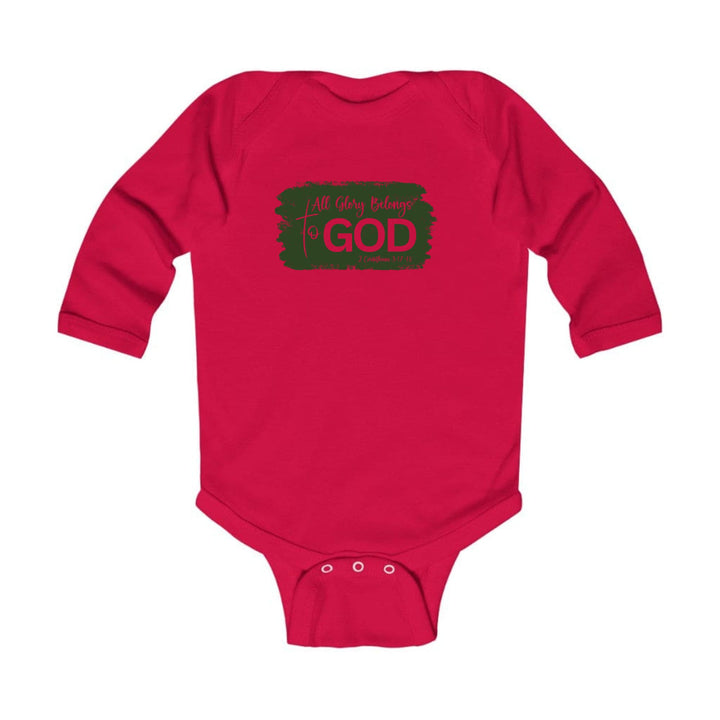 Infant Long Sleeve Graphic T-shirt All Glory Belongs to God Dark - Childrens