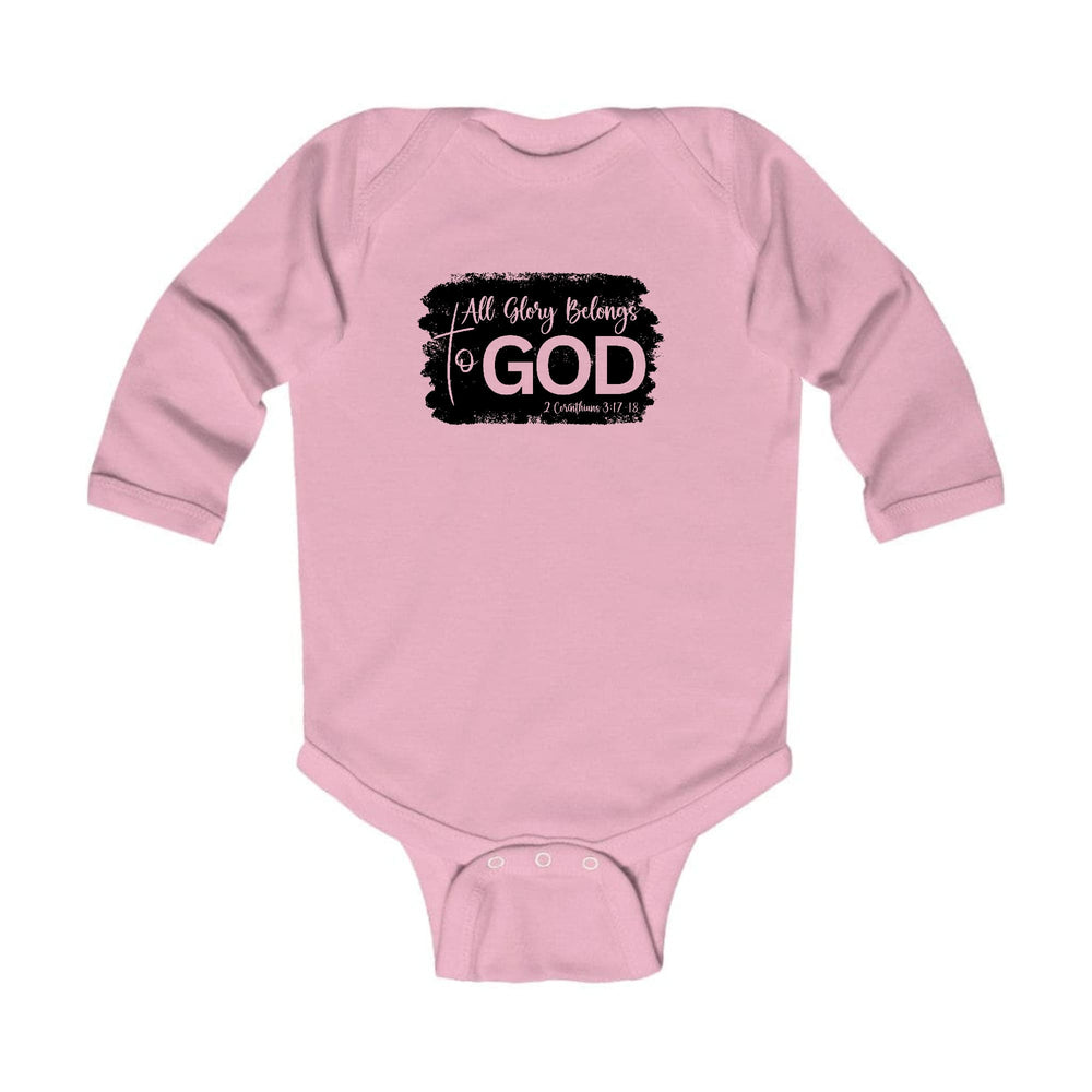 Infant Long Sleeve Graphic T-shirt All Glory Belongs to God Print - Childrens