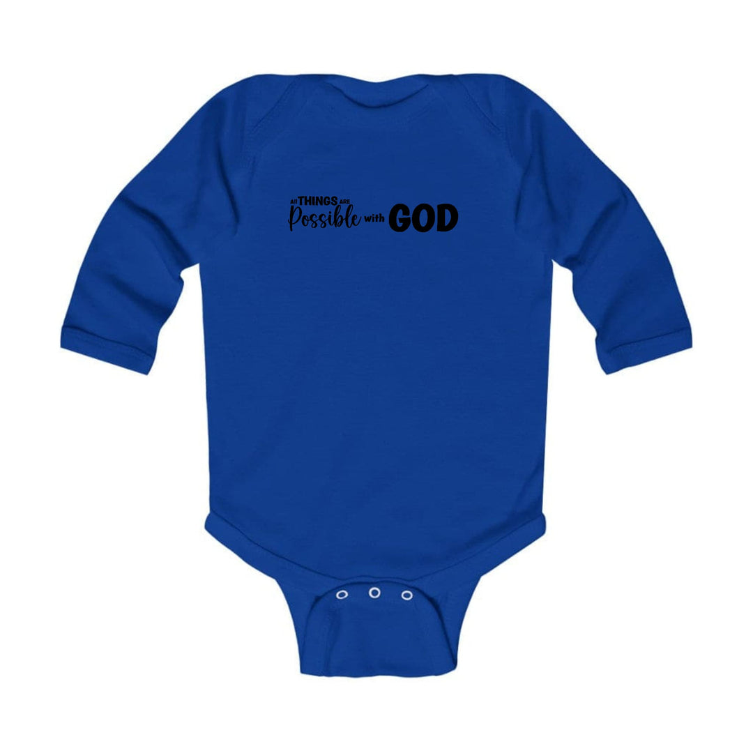 Infant Long Sleeve Graphic T-shirt All Things are Possible with God - Childrens