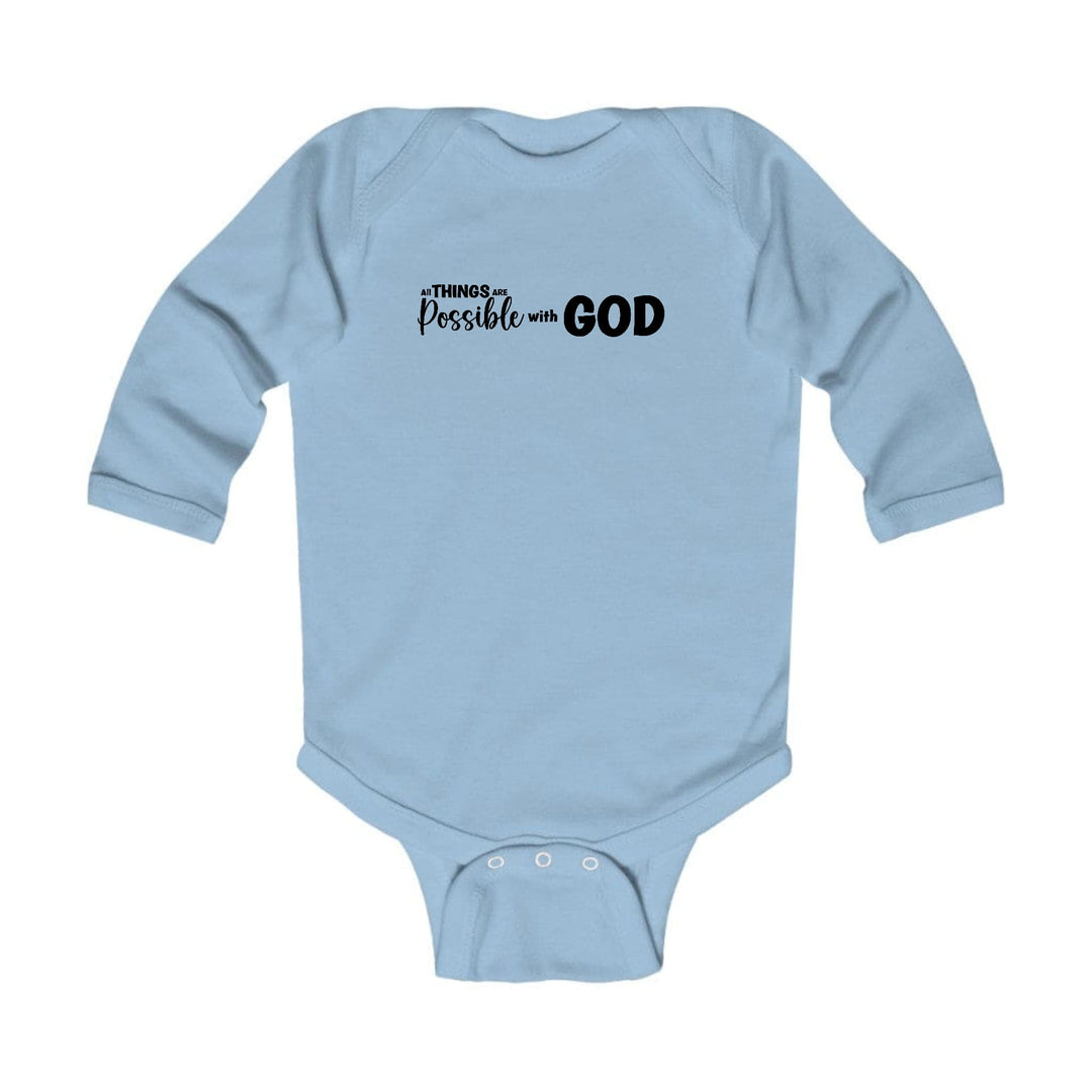 Infant Long Sleeve Graphic T-shirt All Things are Possible with God - Childrens