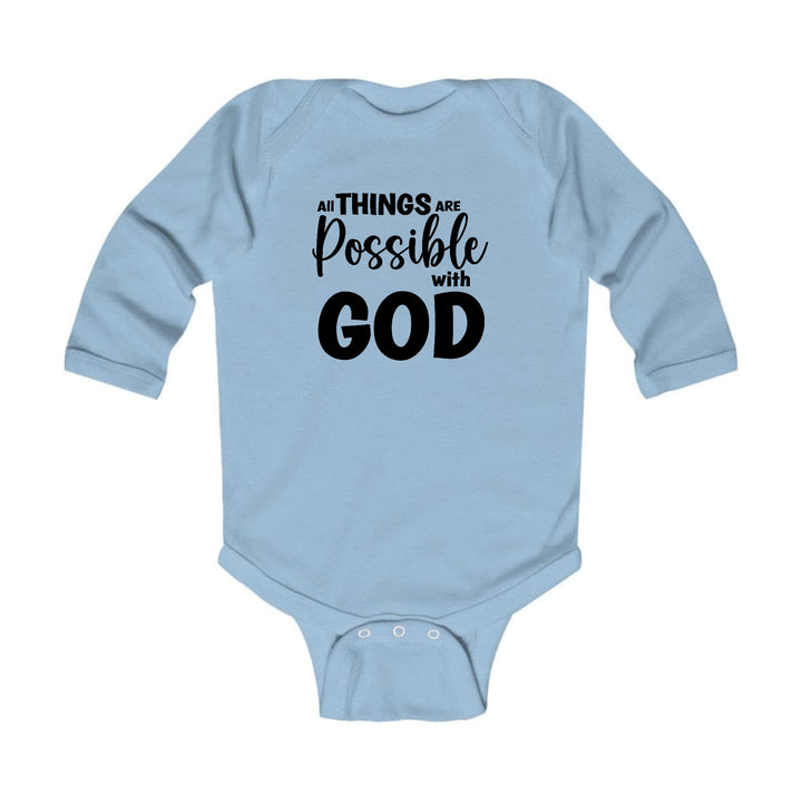 Infant Long Sleeve Graphic T-shirt All Things are Possible with God - Childrens