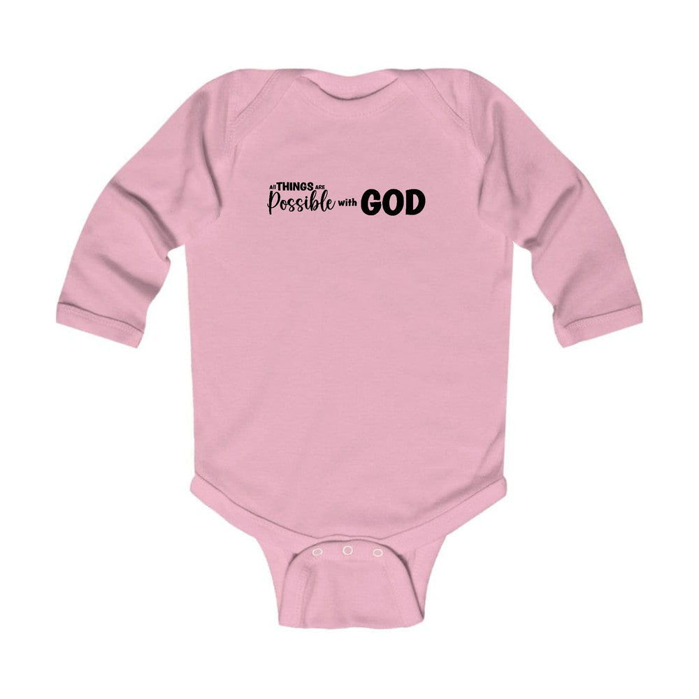 Infant Long Sleeve Graphic T-shirt All Things are Possible with God - Childrens