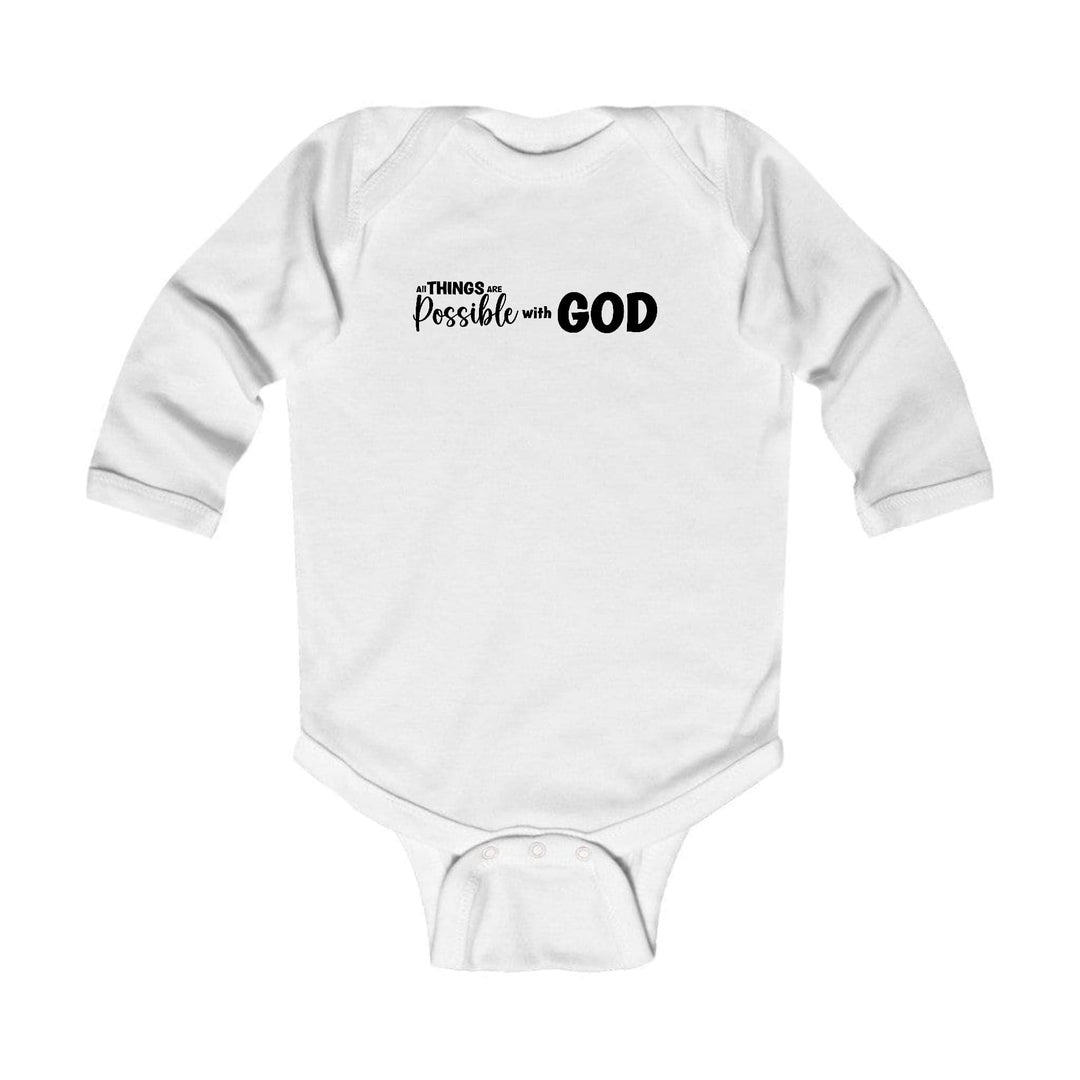 Infant Long Sleeve Graphic T-shirt All Things are Possible with God - Childrens