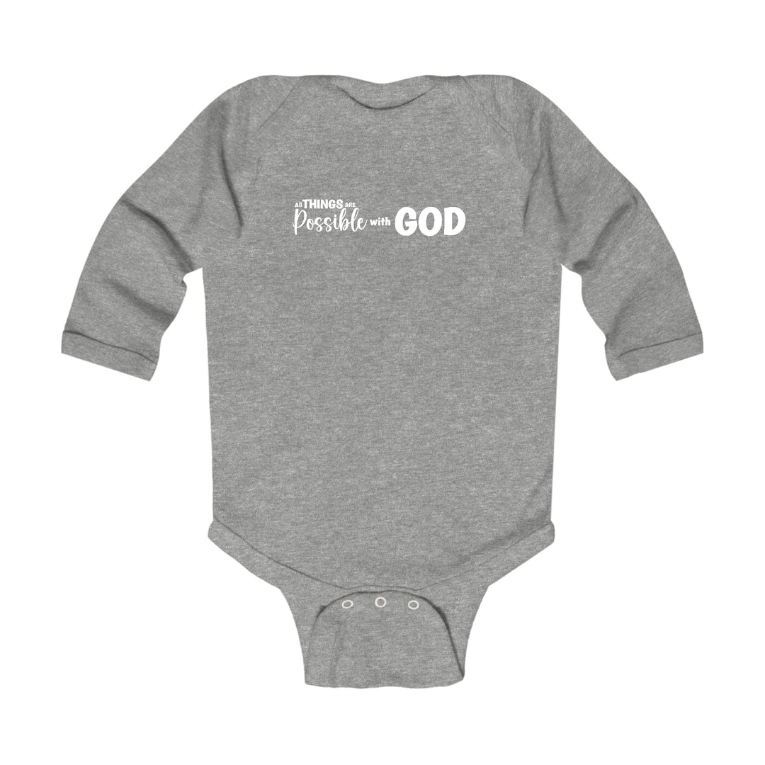 Infant Long Sleeve Graphic T-shirt All Things are Possible with God - Childrens