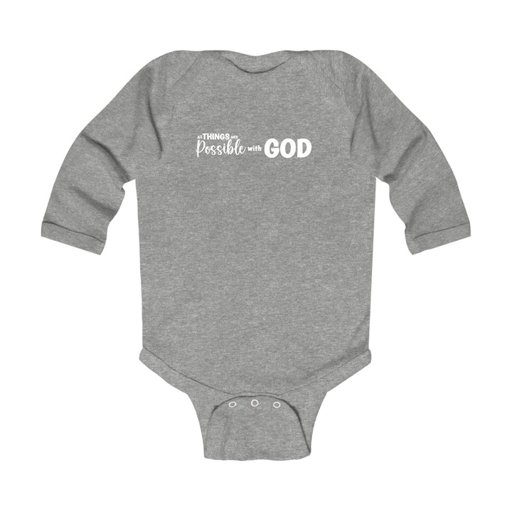 Infant Long Sleeve Graphic T-shirt All Things are Possible with God - Childrens