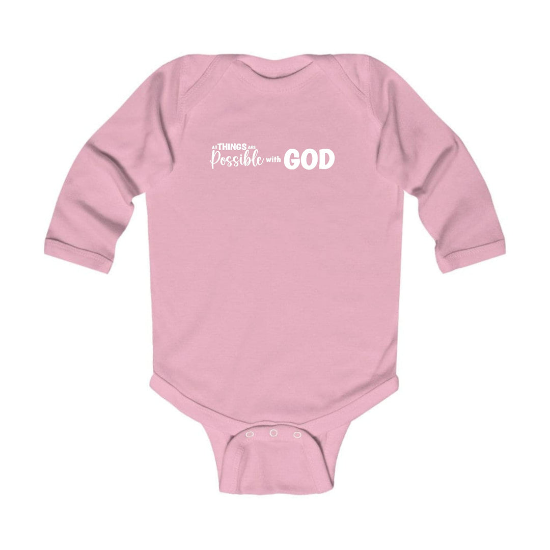 Infant Long Sleeve Graphic T-shirt All Things are Possible with God - Childrens