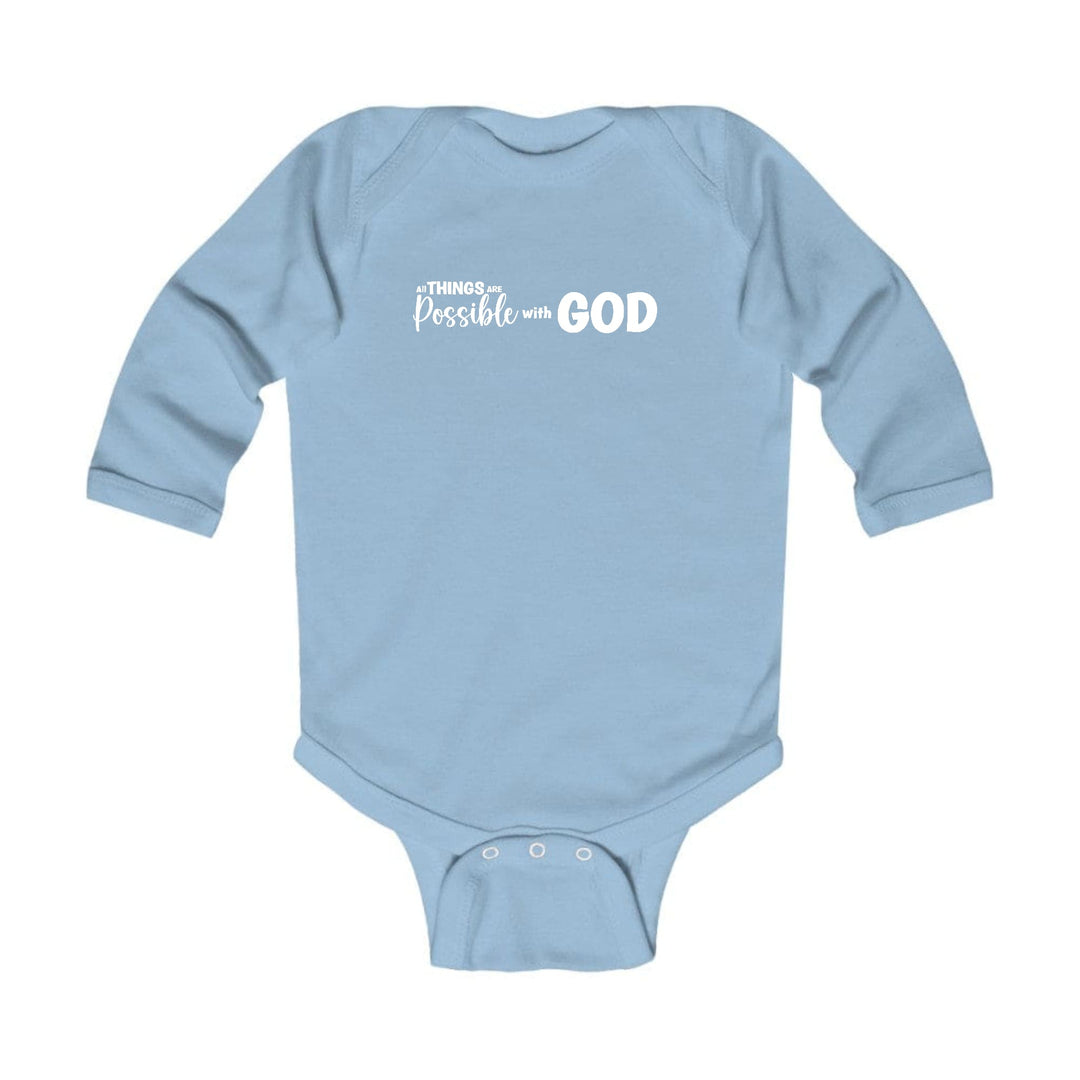 Infant Long Sleeve Graphic T-shirt All Things are Possible with God - Childrens