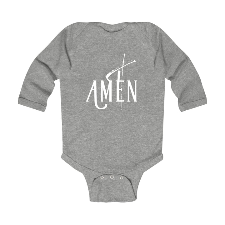 Infant Long Sleeve Graphic T-shirt Amen White Print - Childrens | Infant