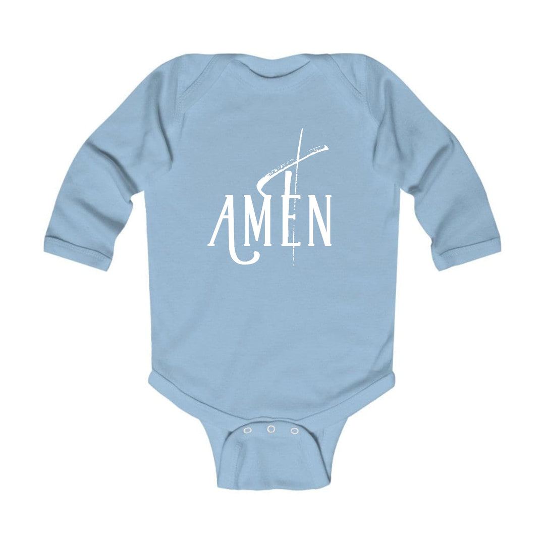 Infant Long Sleeve Graphic T-shirt Amen White Print - Childrens | Infant