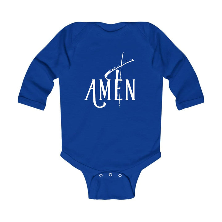 Infant Long Sleeve Graphic T-shirt Amen White Print - Childrens | Infant