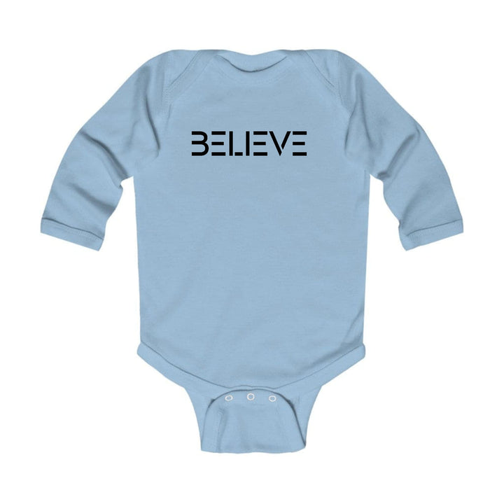 Infant Long Sleeve Graphic T-shirt Believe Black Print - Childrens | Infant