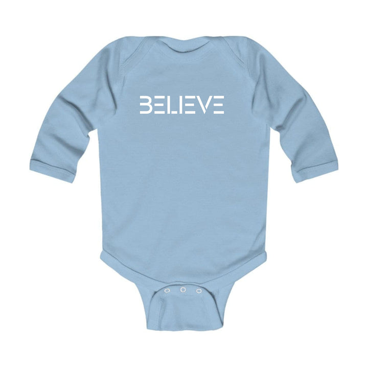 Infant Long Sleeve Graphic T-shirt Believe White Print - Childrens | Infant