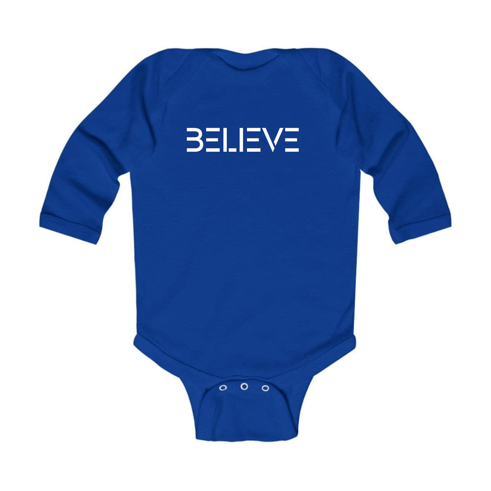 Infant Long Sleeve Graphic T-shirt Believe White Print - Childrens | Infant