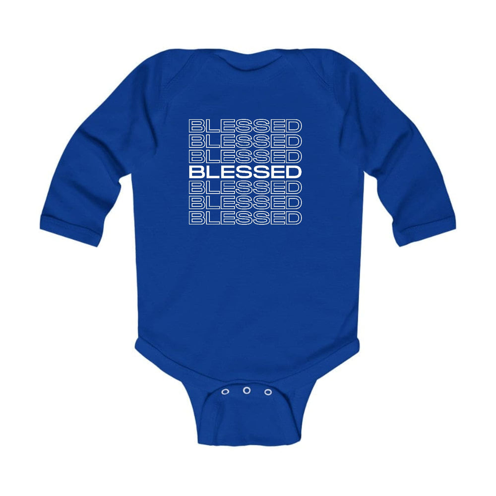 Infant Long Sleeve Graphic T-shirt Blessed Stacked Print - Childrens | Infant