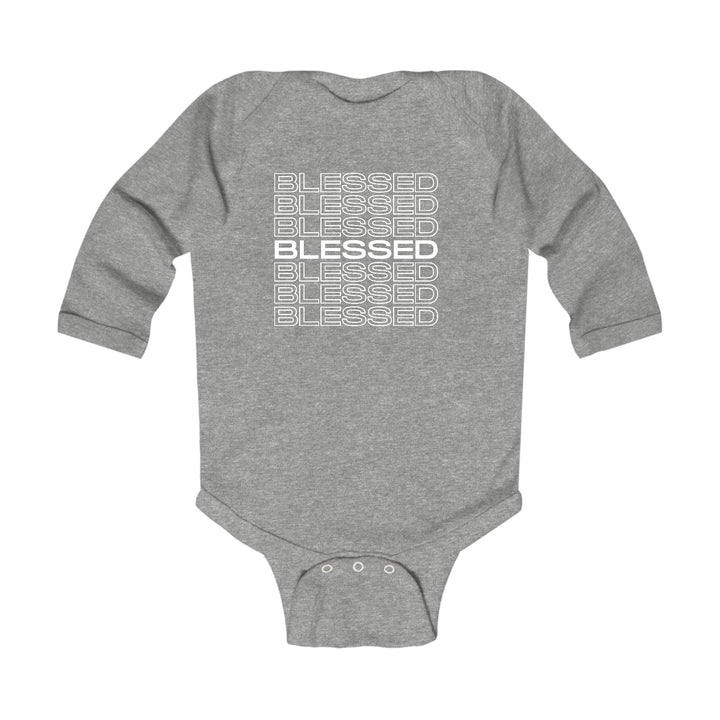 Infant Long Sleeve Graphic T-shirt Blessed Stacked Print - Childrens | Infant