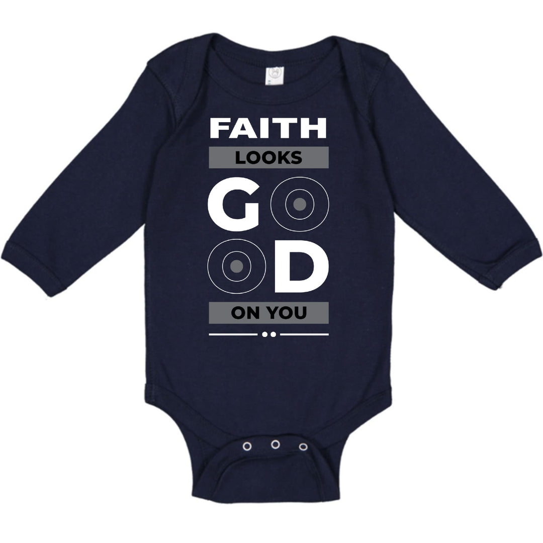 Infant Long Sleeve Graphic T-shirt Faith Looks Good - Childrens | Infant