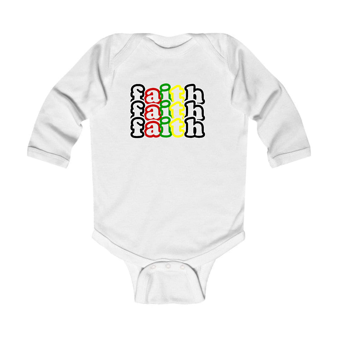 Infant Long Sleeve Graphic T-shirt Faith Stack Multicolor Black - Childrens