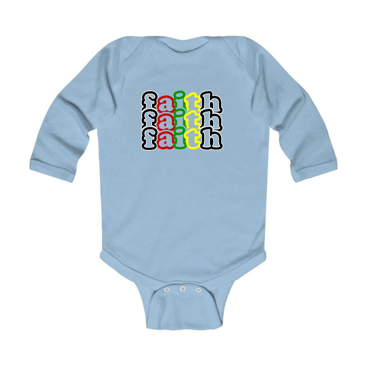 Infant Long Sleeve Graphic T-shirt Faith Stack Multicolor Black - Childrens