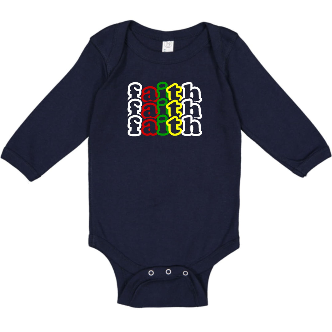 Infant Long Sleeve Graphic T-shirt Faith Stack Multicolor - Childrens | Infant