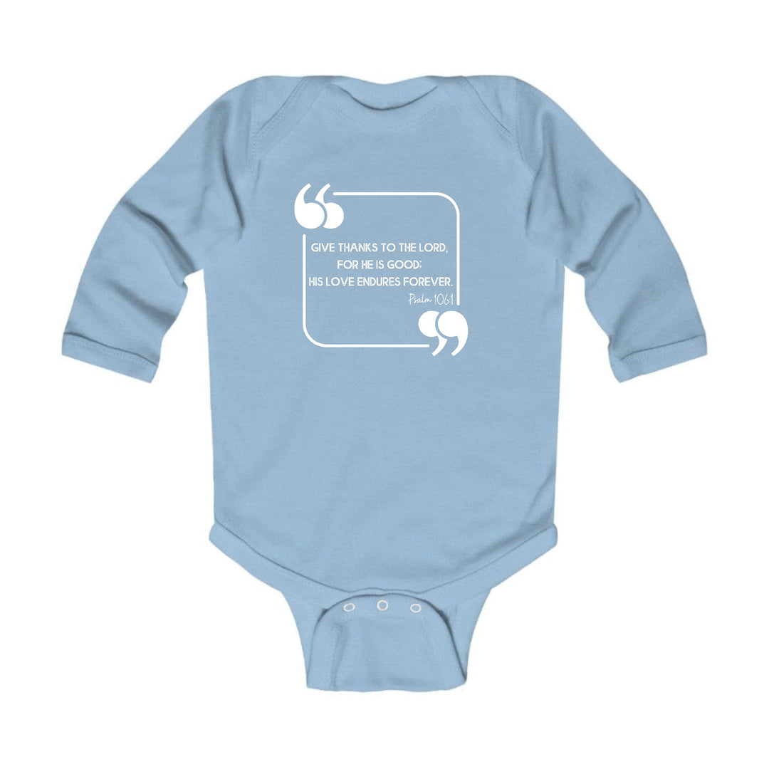 Infant Long Sleeve Graphic T-shirt Give Thanks to the Lord - Childrens | Infant