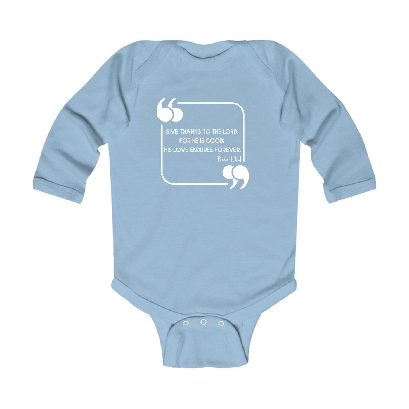 Infant Long Sleeve Graphic T-shirt Give Thanks To The Lord - Childrens | Infant