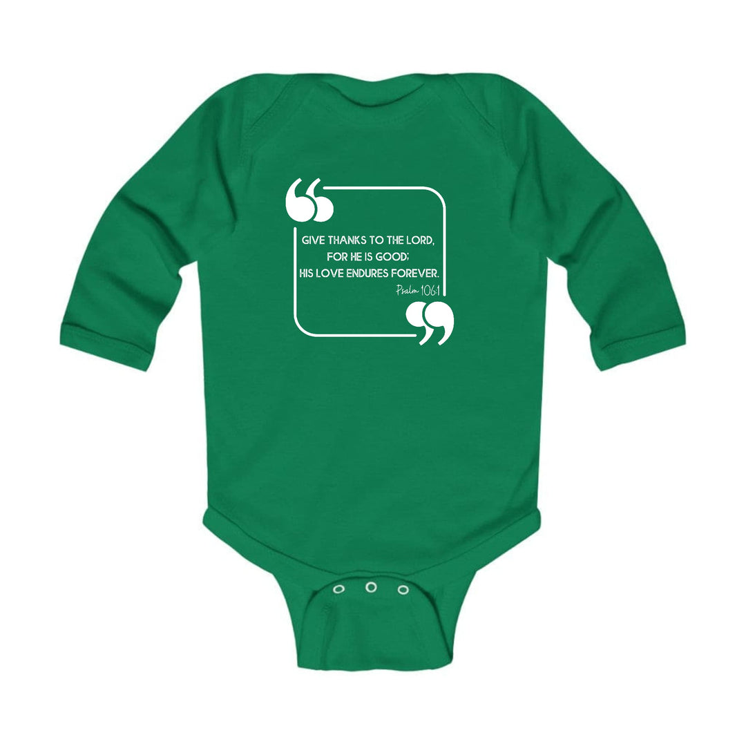 Infant Long Sleeve Graphic T-shirt Give Thanks to the Lord - Childrens | Infant