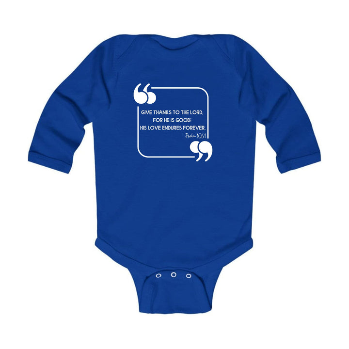 Infant Long Sleeve Graphic T-shirt Give Thanks to the Lord - Childrens | Infant