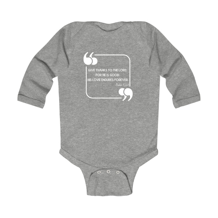 Infant Long Sleeve Graphic T-shirt Give Thanks to the Lord - Childrens | Infant