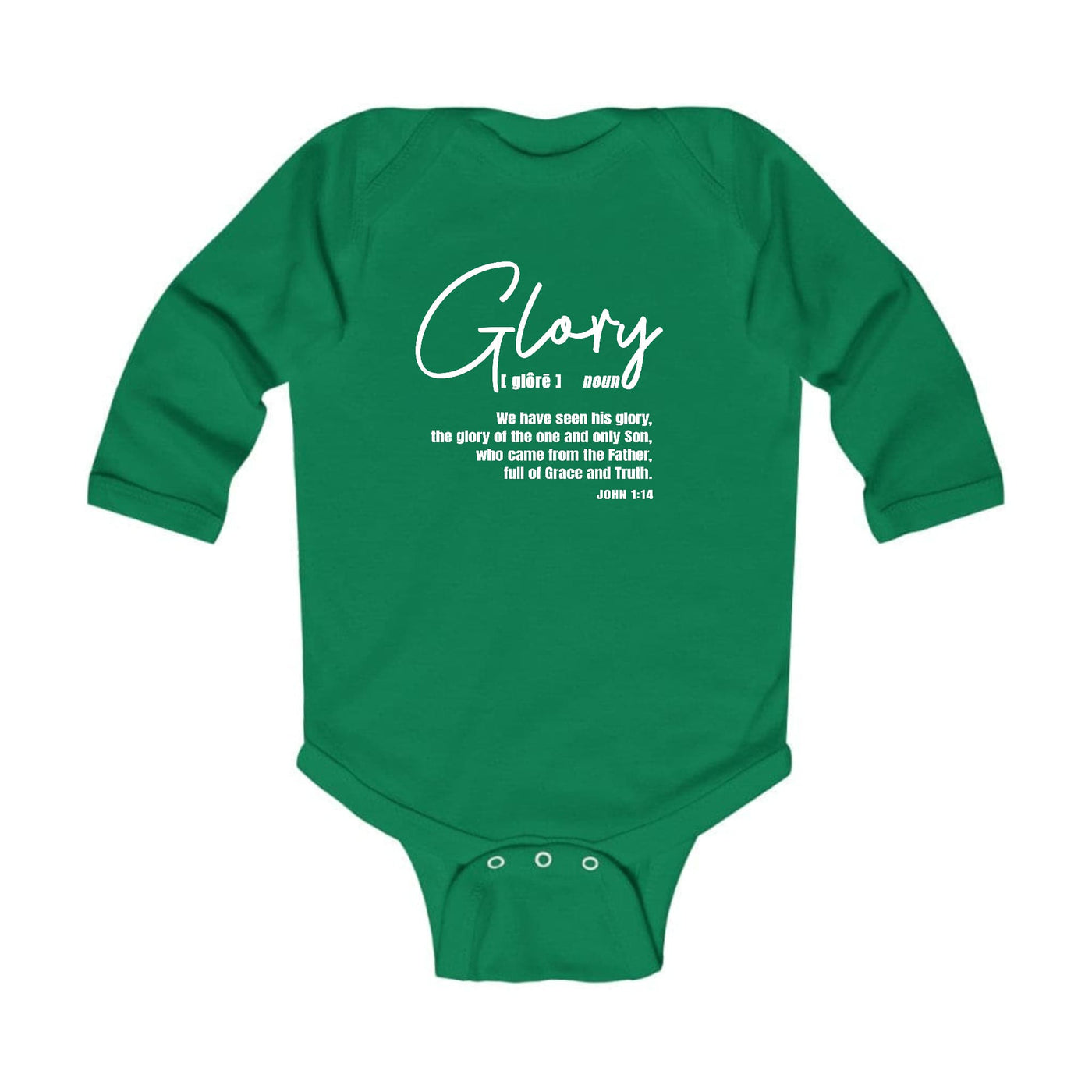 Infant Long Sleeve Graphic T-shirt Glory - Christian Inspiration - Childrens