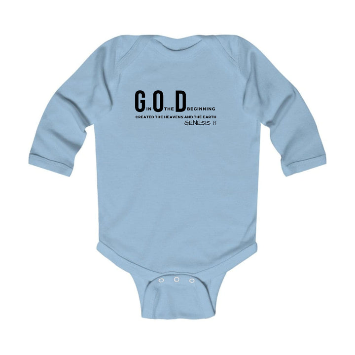 Infant Long Sleeve Graphic T-shirt God in the Beginning Print - Childrens