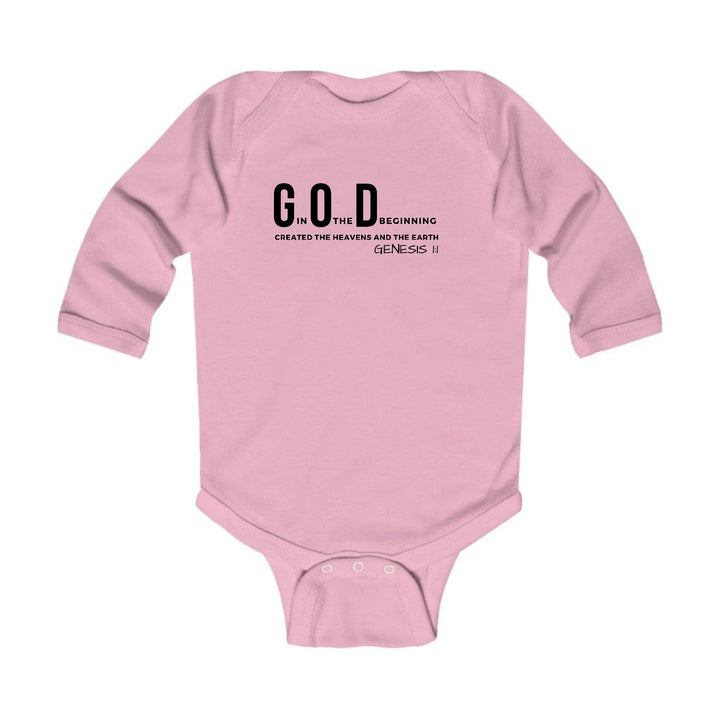 Infant Long Sleeve Graphic T-shirt God in the Beginning Print - Childrens