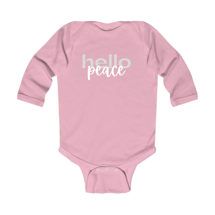 Infant Long Sleeve Graphic T-shirt Hello Peace Motivational Peaceful