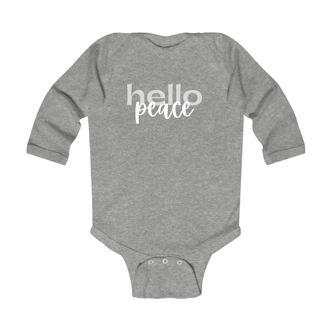 Infant Long Sleeve Graphic T-shirt Hello Peace Motivational Peaceful