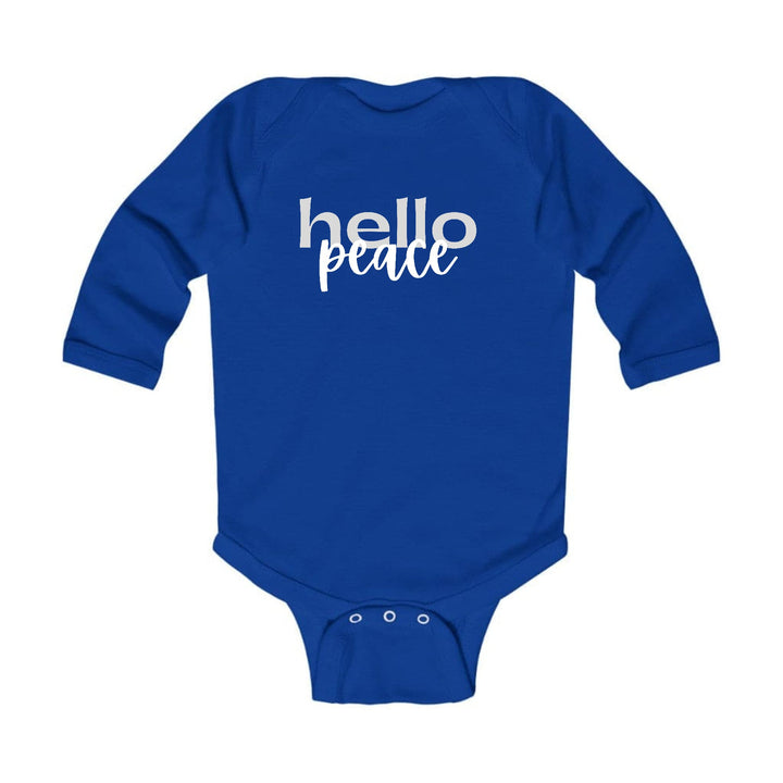 Infant Long Sleeve Graphic T-shirt Hello Peace Motivational Peaceful