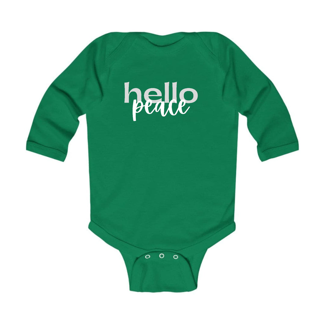 Infant Long Sleeve Graphic T-shirt Hello Peace Motivational Peaceful