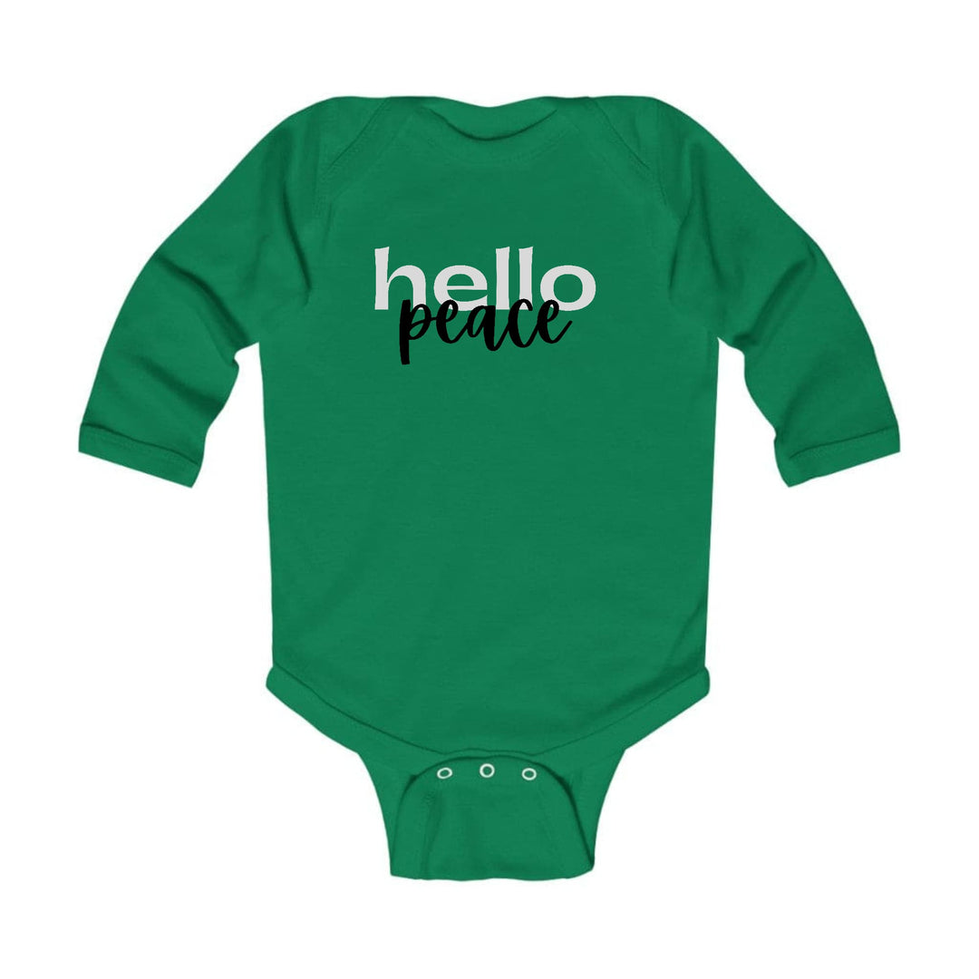 Infant Long Sleeve Graphic T-shirt Hello Peace Motivational Peaceful