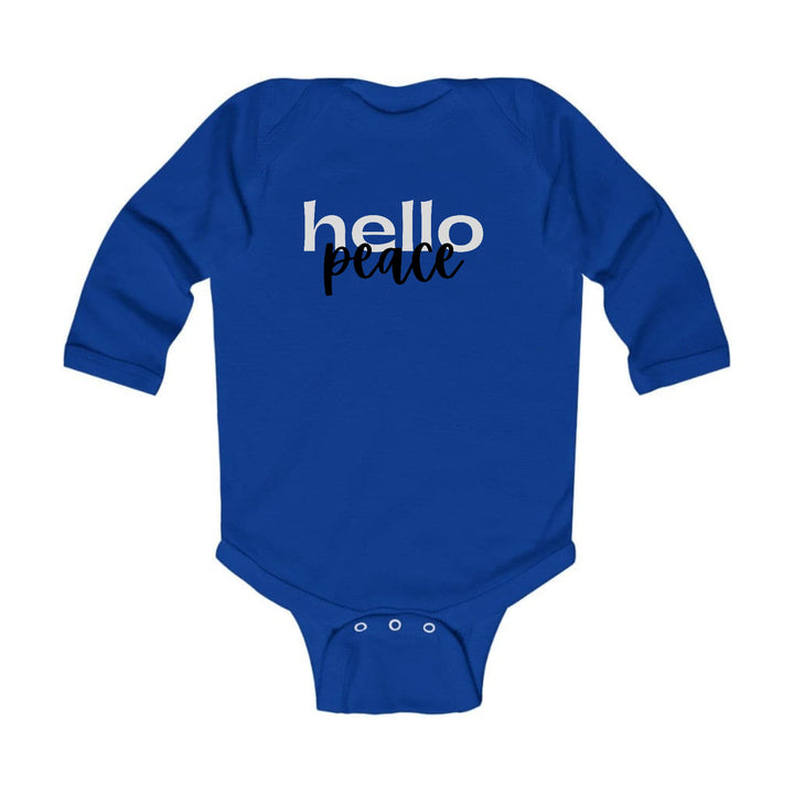 Infant Long Sleeve Graphic T-shirt Hello Peace Motivational Peaceful