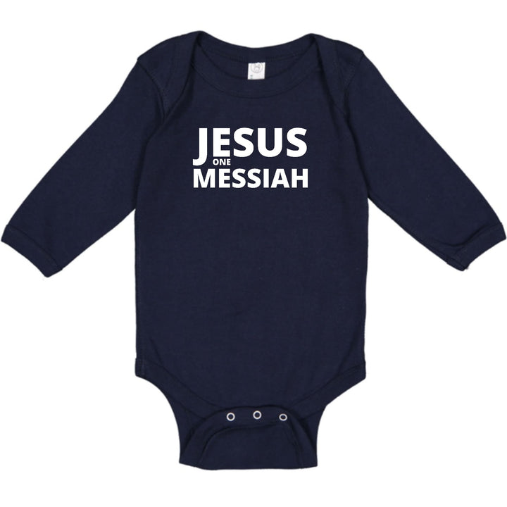 Infant Long Sleeve Graphic T-shirt Jesus one Messiah - Childrens | Infant