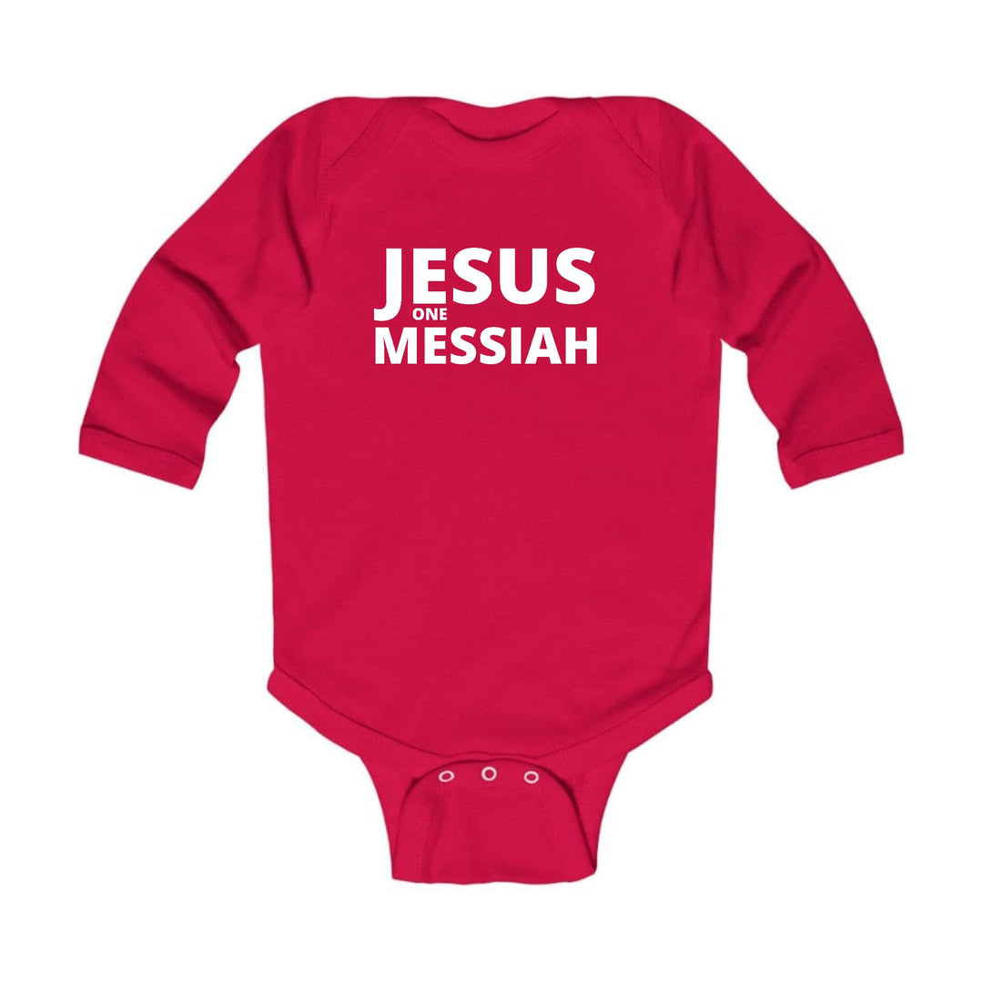 Infant Long Sleeve Graphic T-shirt Jesus one Messiah - Childrens | Infant